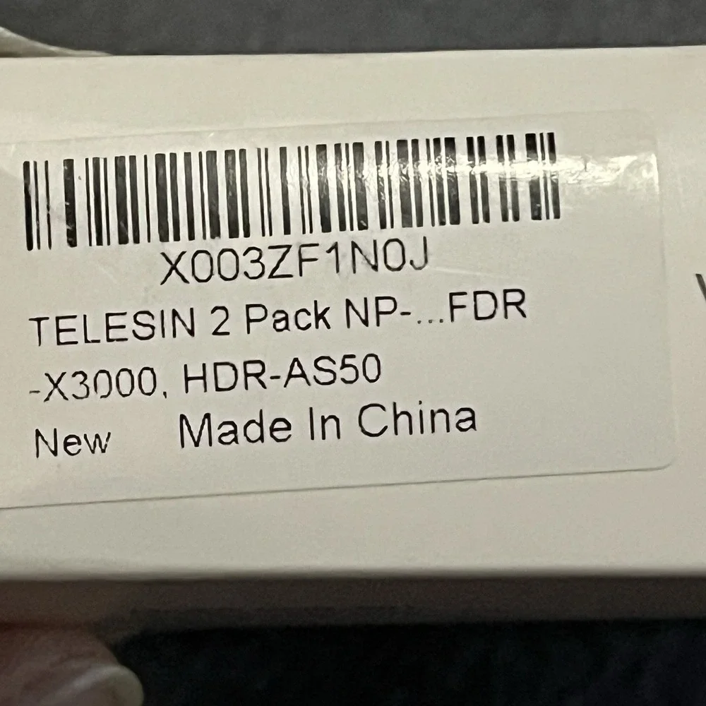 TELESIN 2-Pack Enduro Battery Charger Case NP BX1 CMR-001 FDR X3000